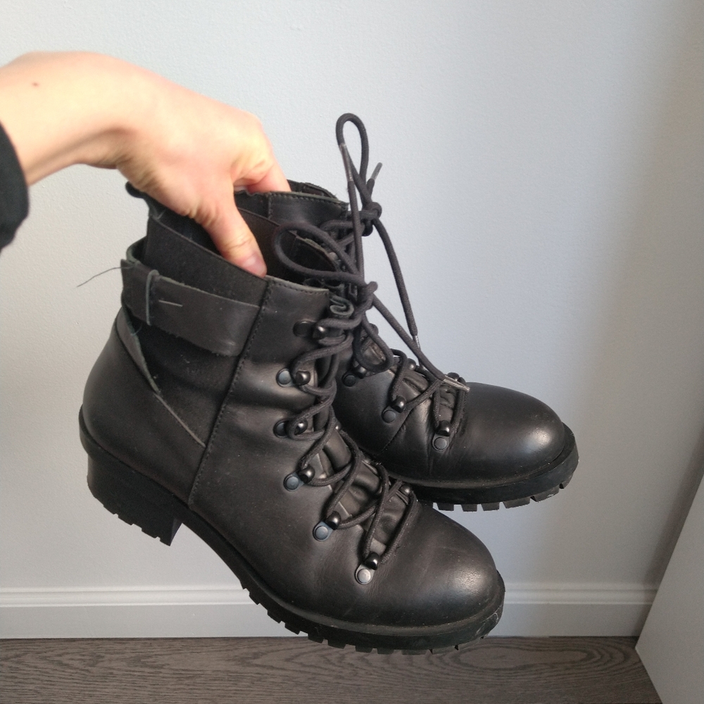 Zara lace up combat boots 38